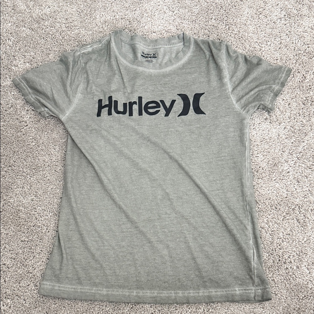 Hurley Heather Olive green/Gray Tee with Black Logo